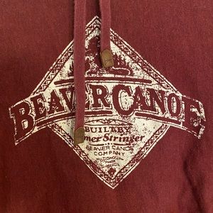 Burgundy Beaver Canoe Hoodie